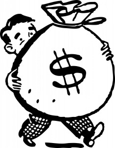 63-Free-Retro-Clipart-Illustration-Of-Man-Carrying-Big-Bag-Of-Money-With-Dollar-Sign